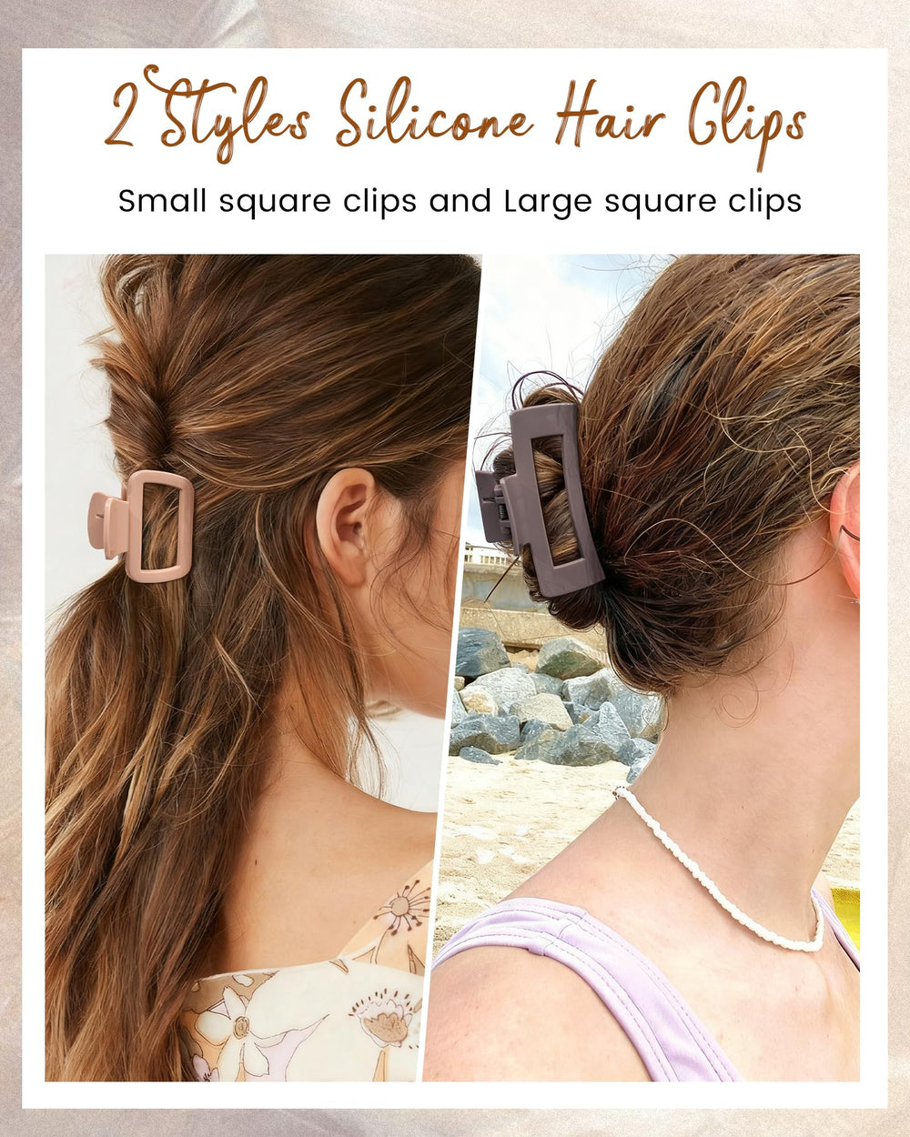 Clip Mesovor café en silicone, couleur chaleureuse et maintien sécurisé.