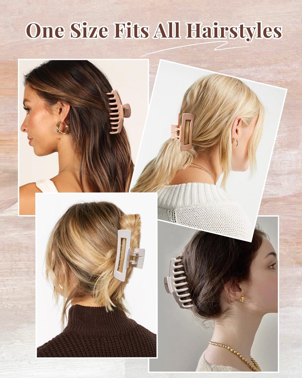 Clip Mesovor flexible pour cheveux fins à épais, usage quotidien facile