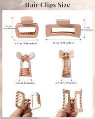 Mesovor clip cheveux silicone rectangulaire grand, idéal pour cheveux épais et volumineux.