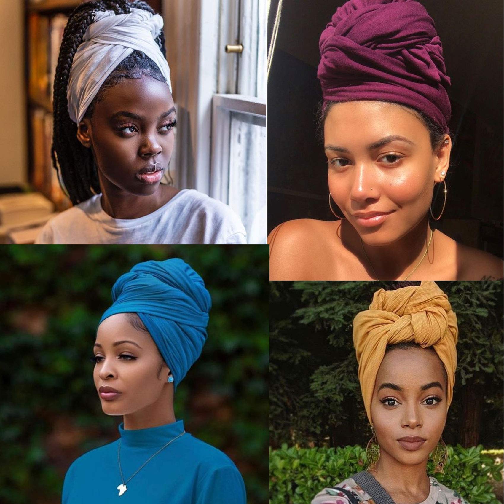Messen head wrap blanc, touche lumineuse pour éclairer vos ensembles.