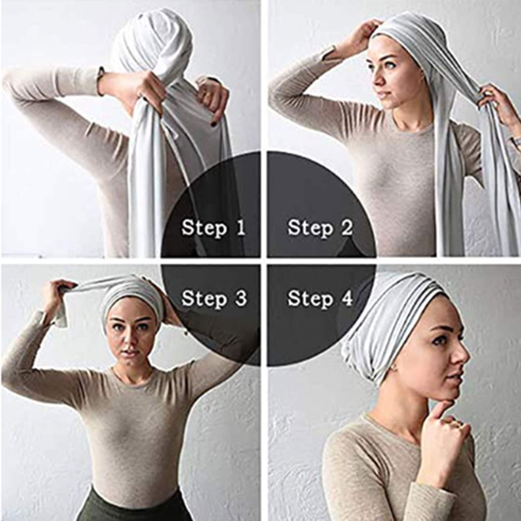 Messen head wrap marron, texture douce et style discret.