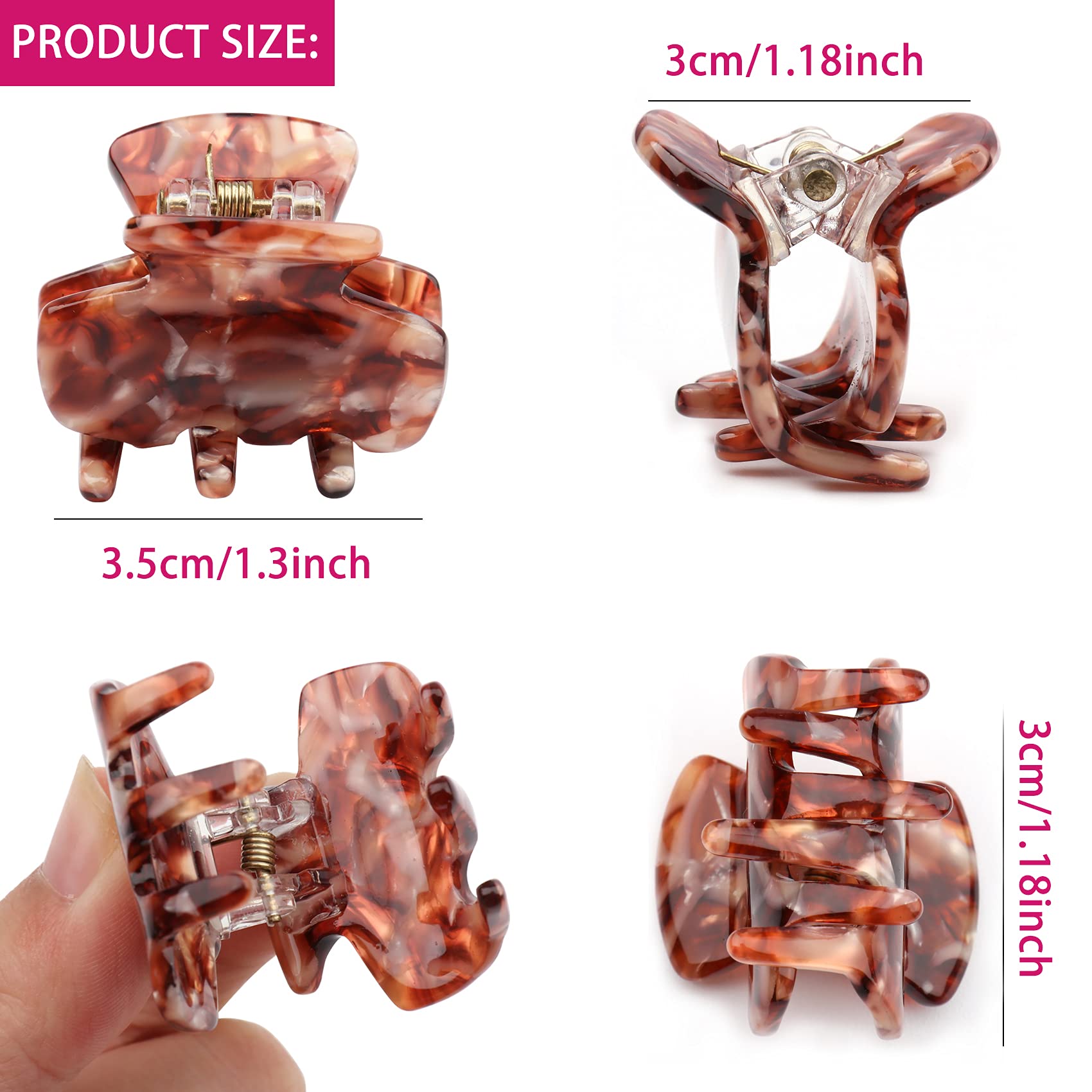Pinces Messen mini leopard imprime pour coiffer rapidement cheveux courts