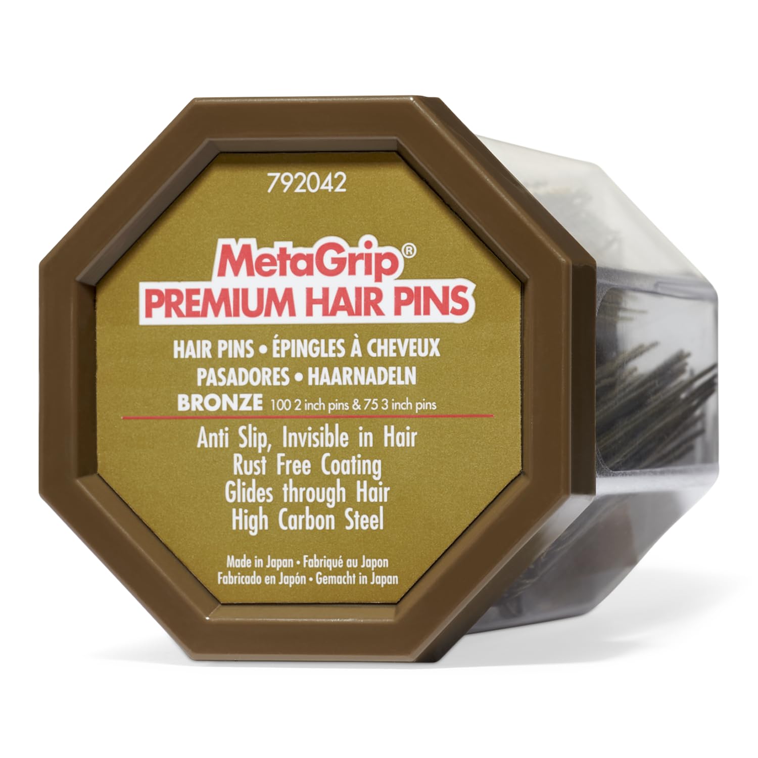 MetaGrip epingles bronze 2 pouces invisibles pour coiffures discrètes.