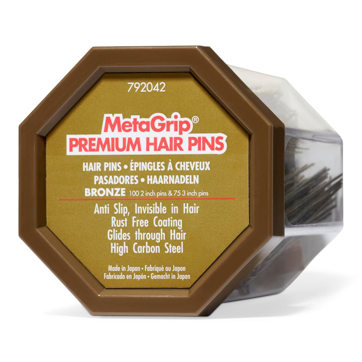 MetaGrip epingles bronze 2 pouces invisibles pour coiffures discrètes.