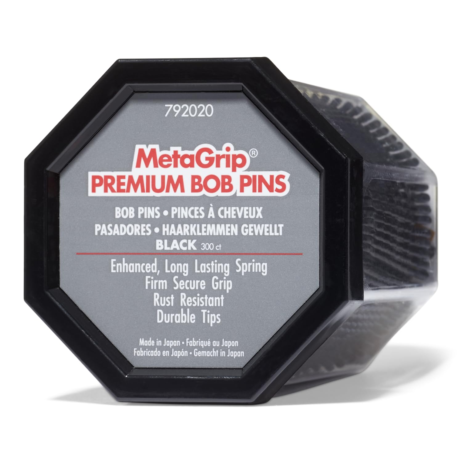 MetaGrip pinces à cheveux noires, ensemble de 300 pièces, prise ferme au quotidien.