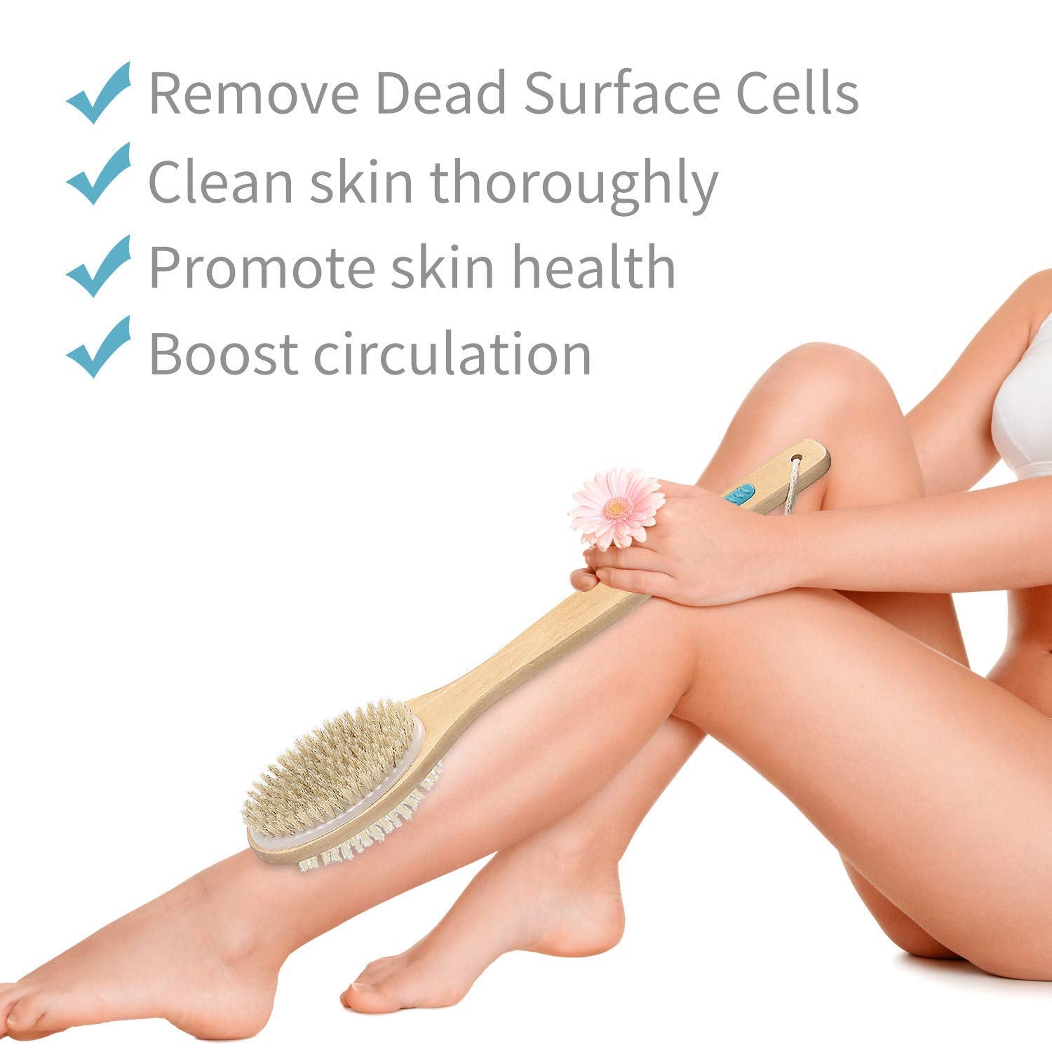 Metene brosse-douche entretien et hygiène faciles grâce à son design.