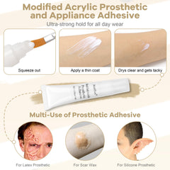 Adhésif prothétique MetFun de 15 ml, fixation fiable pour prothèses et détails.