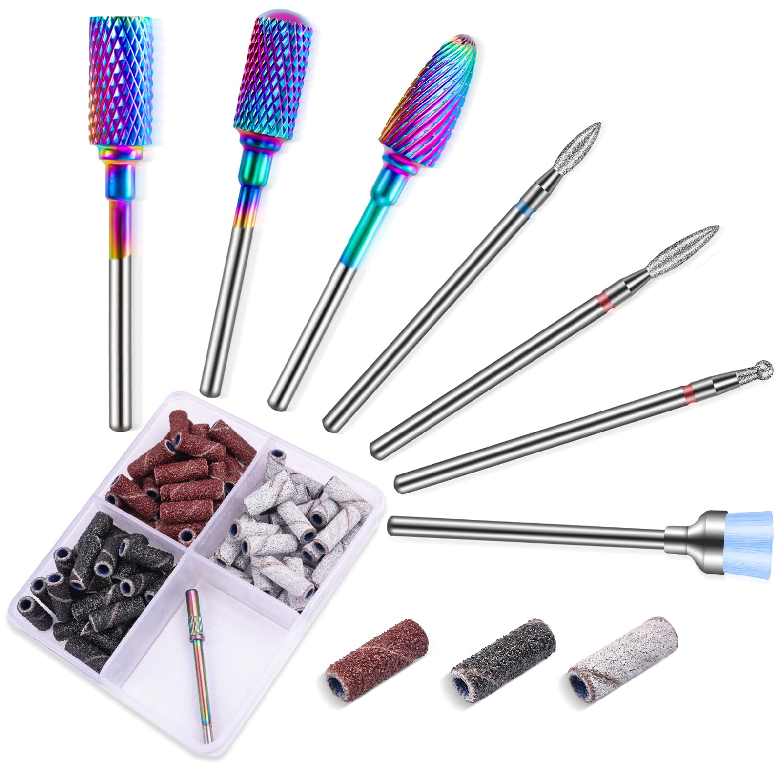 Forets carbure METHELIX pour modelage précis des ongles.