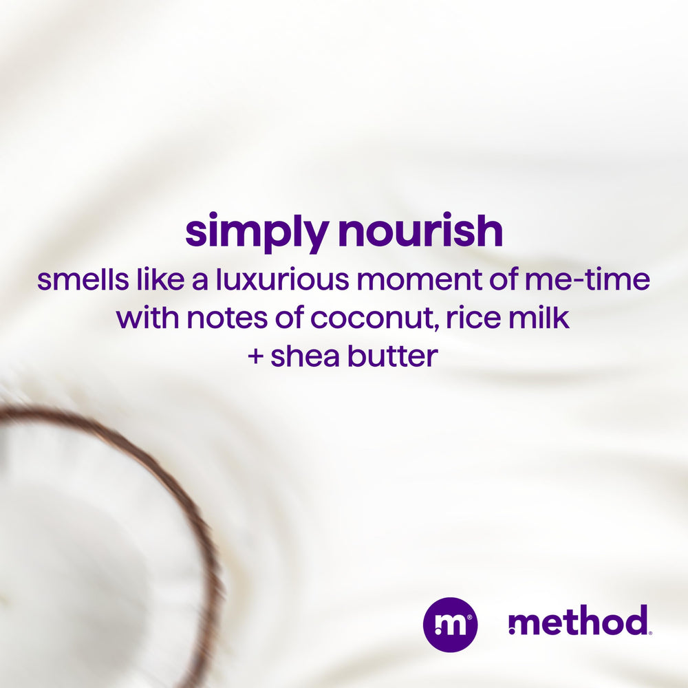 Method sans sulfates, emballage recyclable, hydratation légère sans résidu.