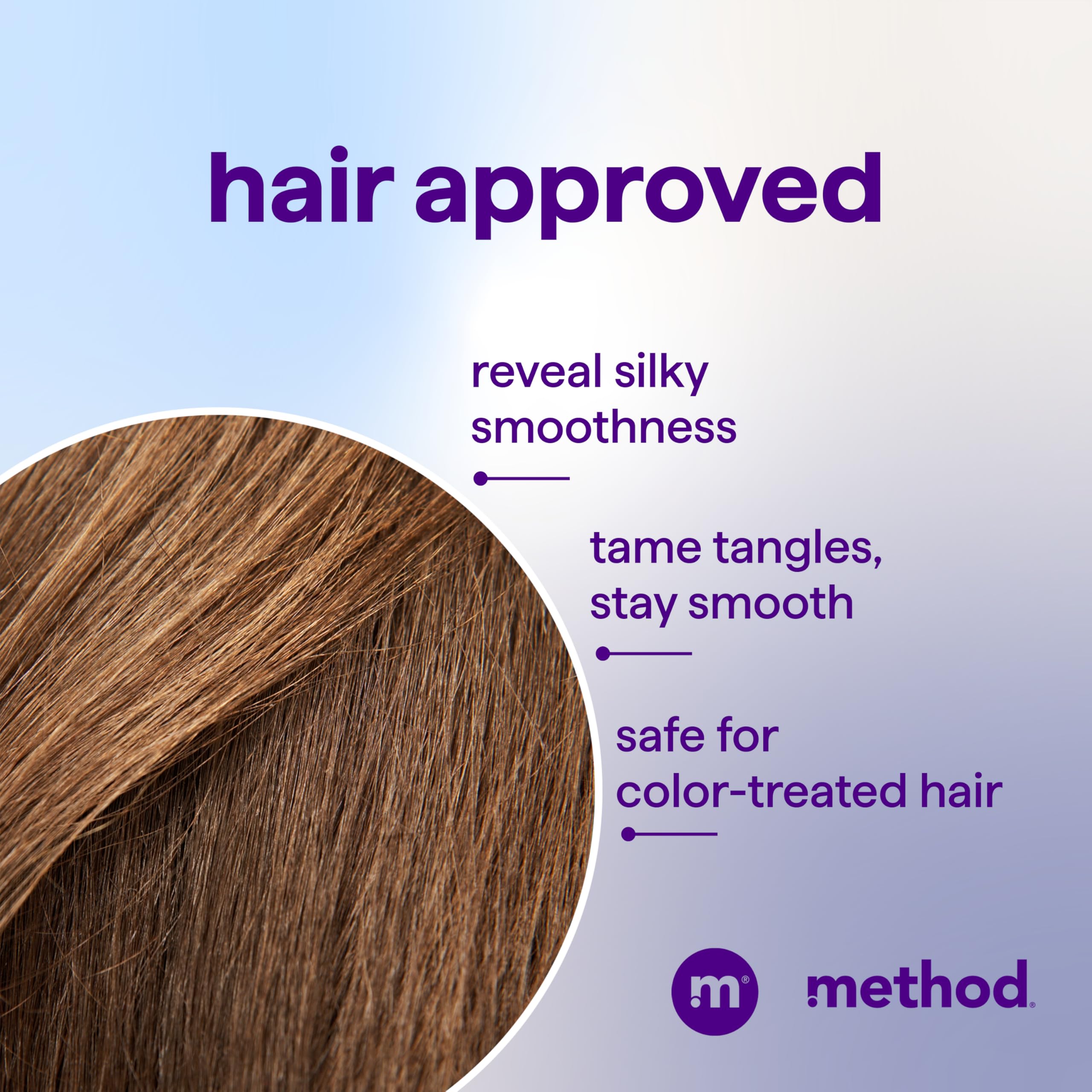Method pour cheveux colorés, conserve la couleur et la brillance.