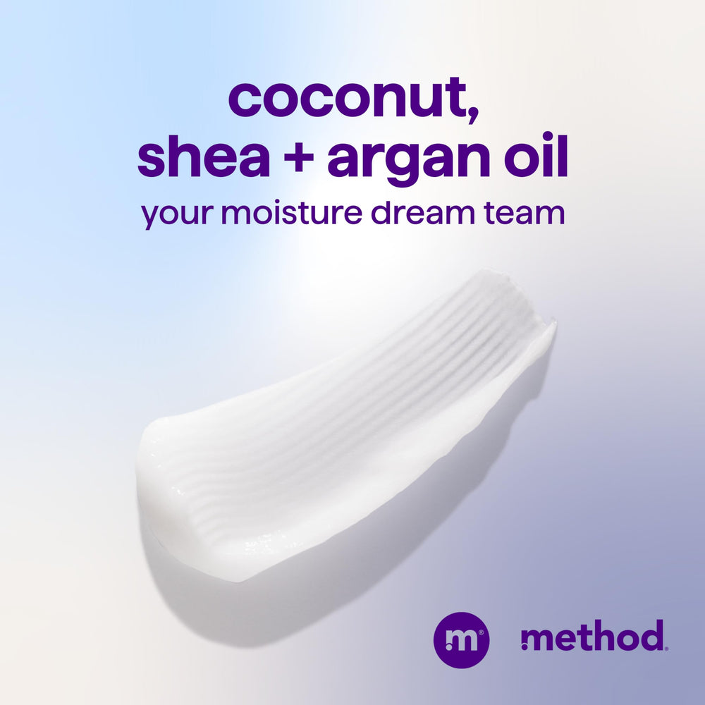 Method après-shampooing nourrissant, texture crème légère, parfum coco-riz-shea.