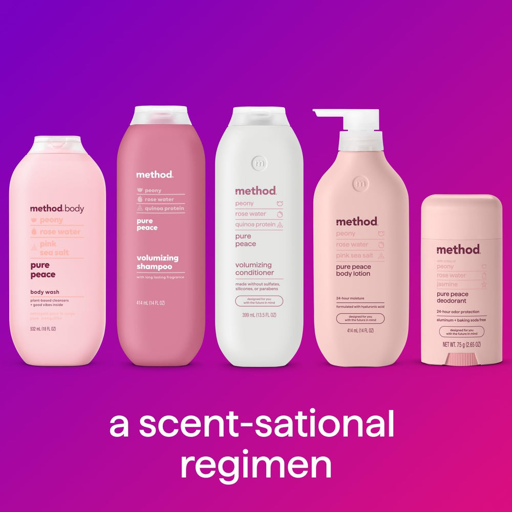Method Body Wash Pure Peace: douche relaxante idéale pour débuter ou terminer la journée.