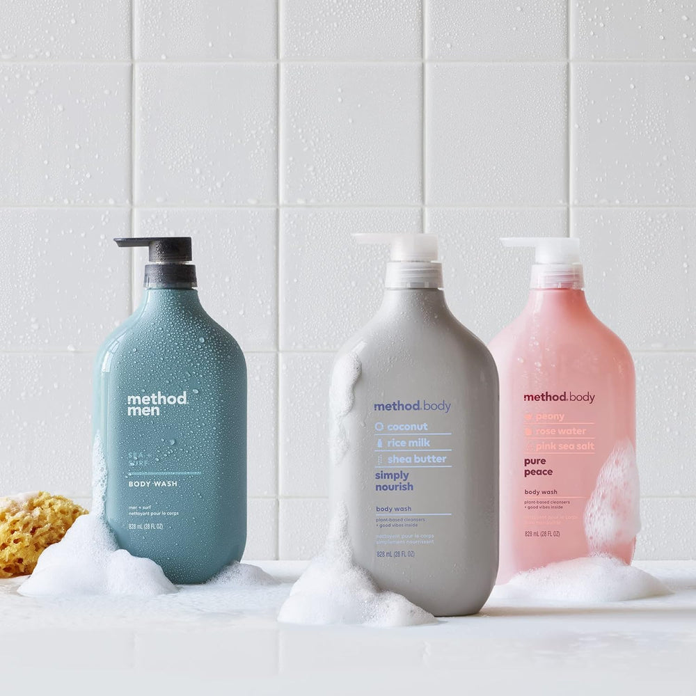 Method Body Wash Pure Peace: produit sans cruauté envers les animaux, testé sur des personnes.