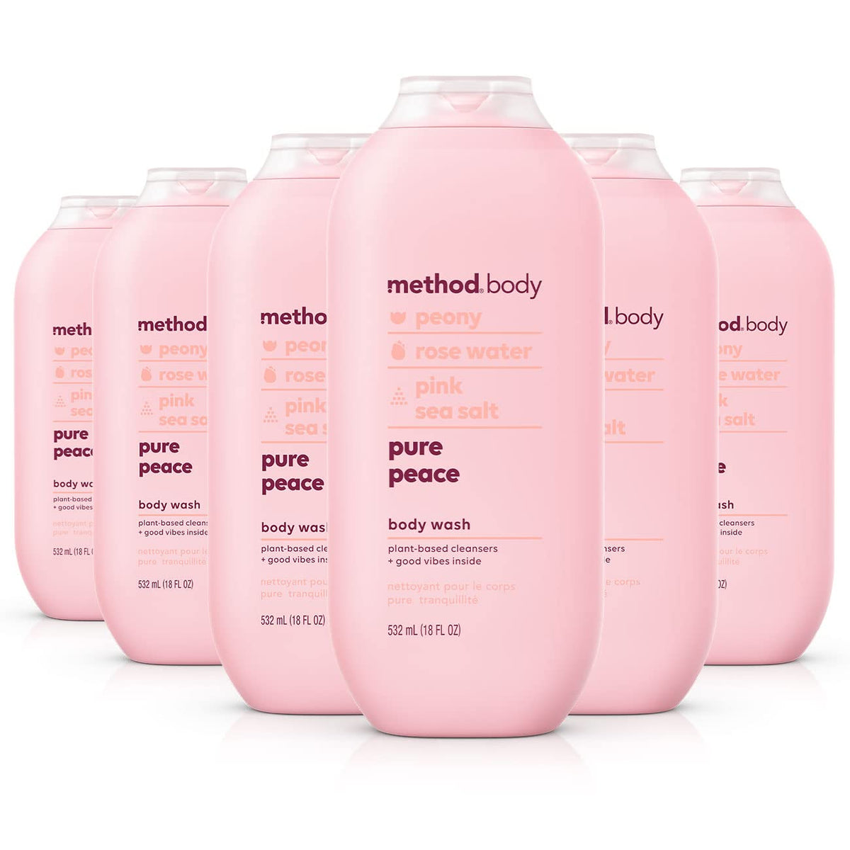 Method Body Wash Pure Peace: pack de six bouteilles prêt à l'emploi