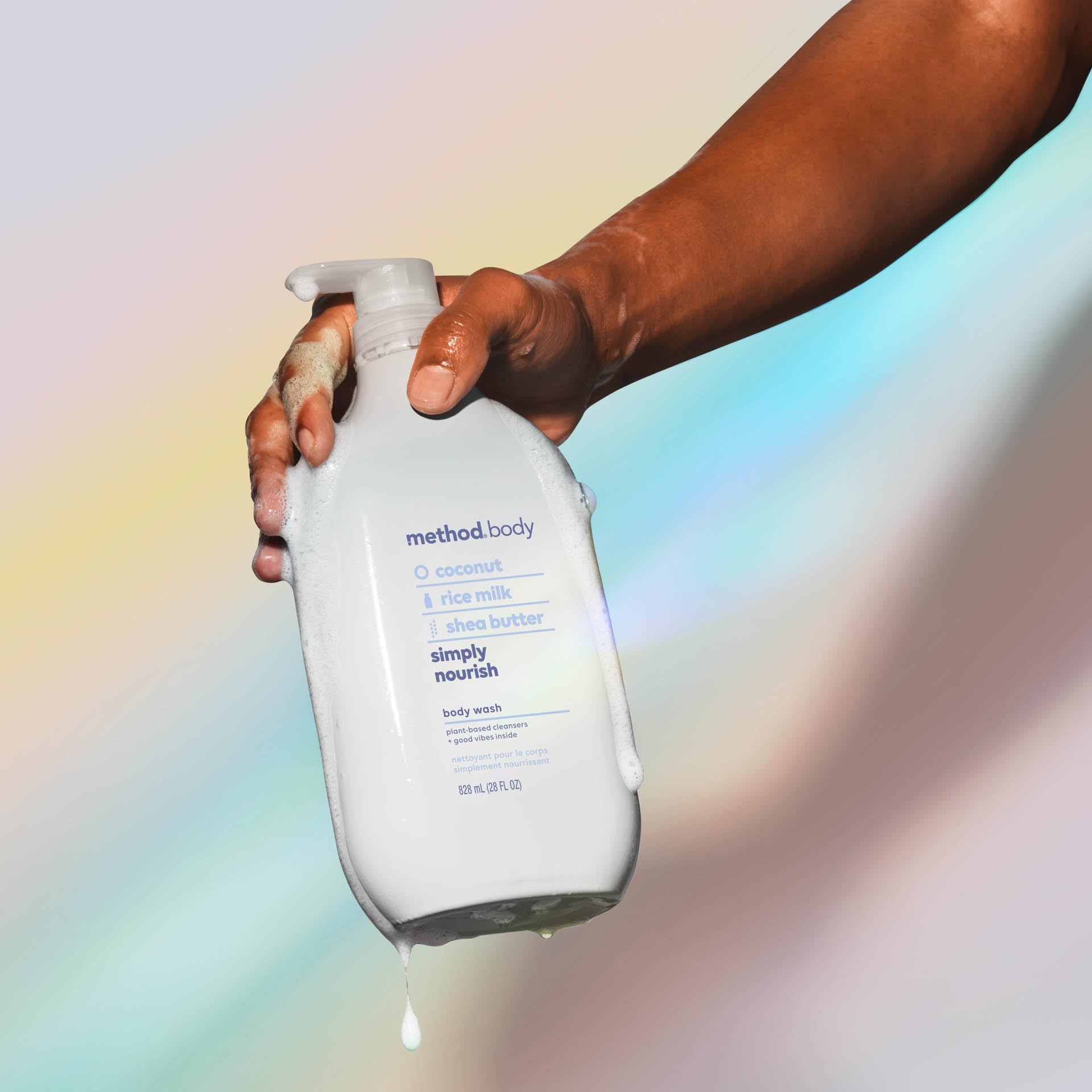 80 percent recycled PCR bottle of Method Simply Nourish