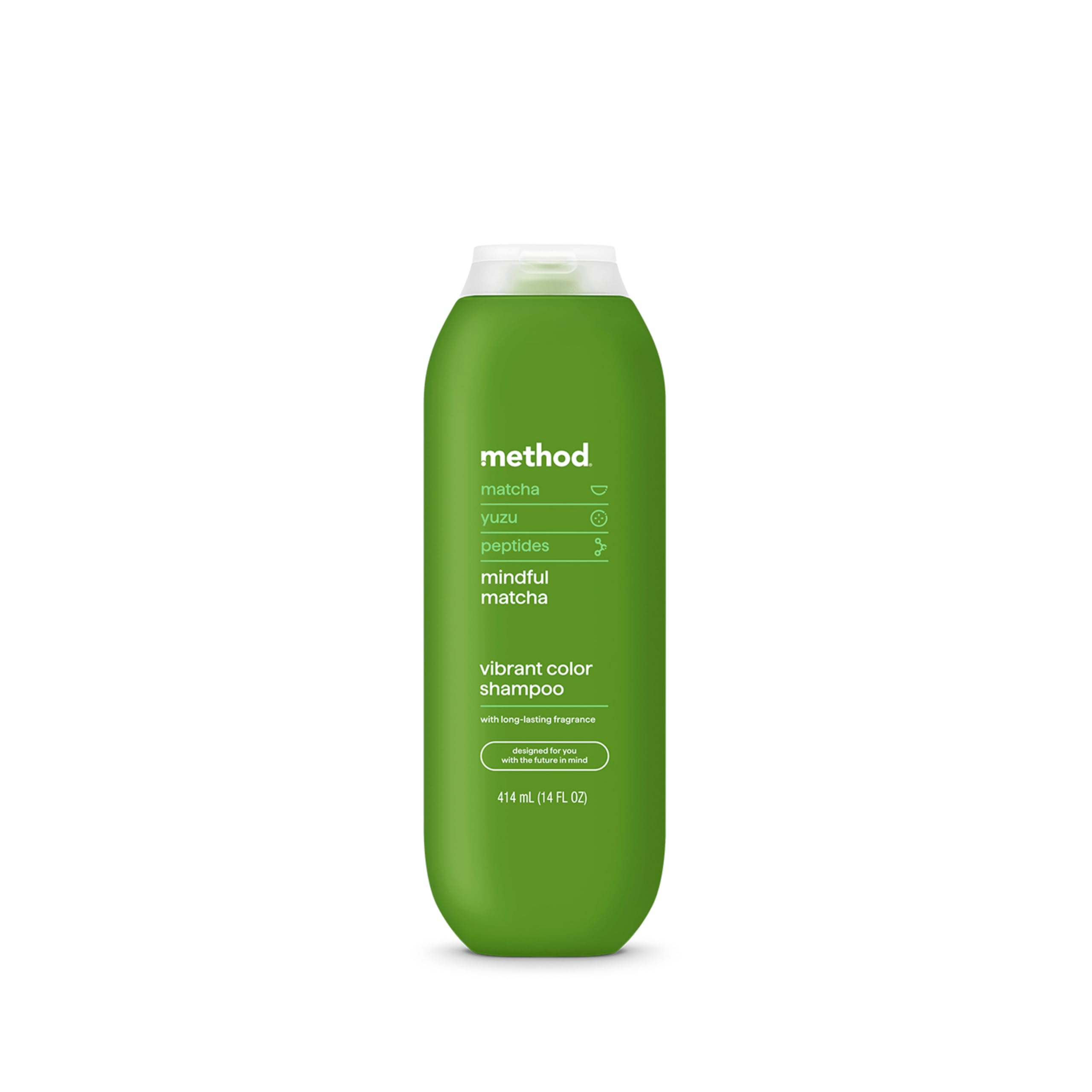 Le shampoing Method Color Protect Mindful Matcha en flacon est idéal pour préserver la couleur et la brillance.