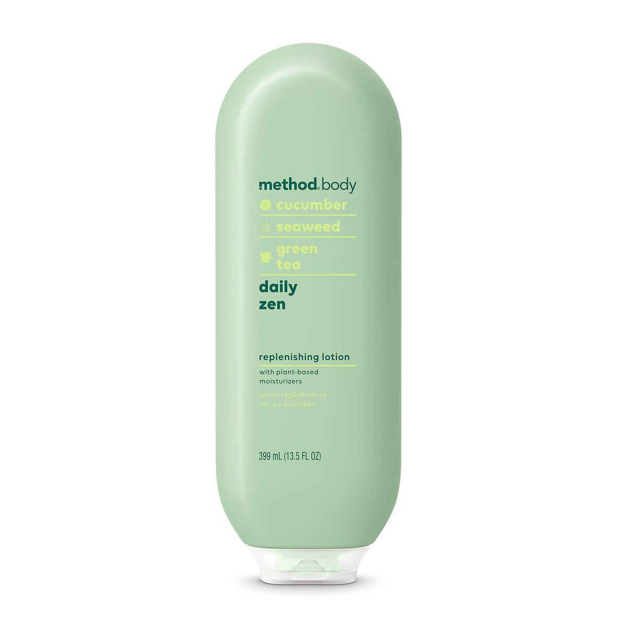 Method Daily Lotion Daily Zen en flacon, hydratation durable.