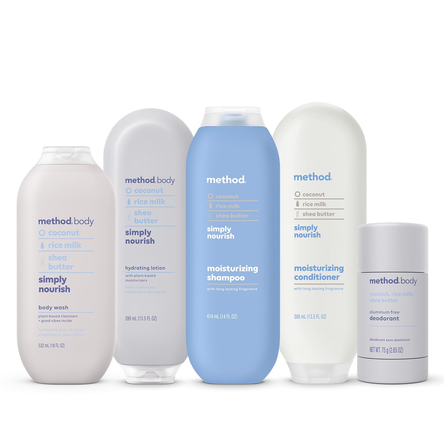 Flacon de 14 oz prêt à hydrater toute la journée avec Method Daily Lotion Simply Nourish