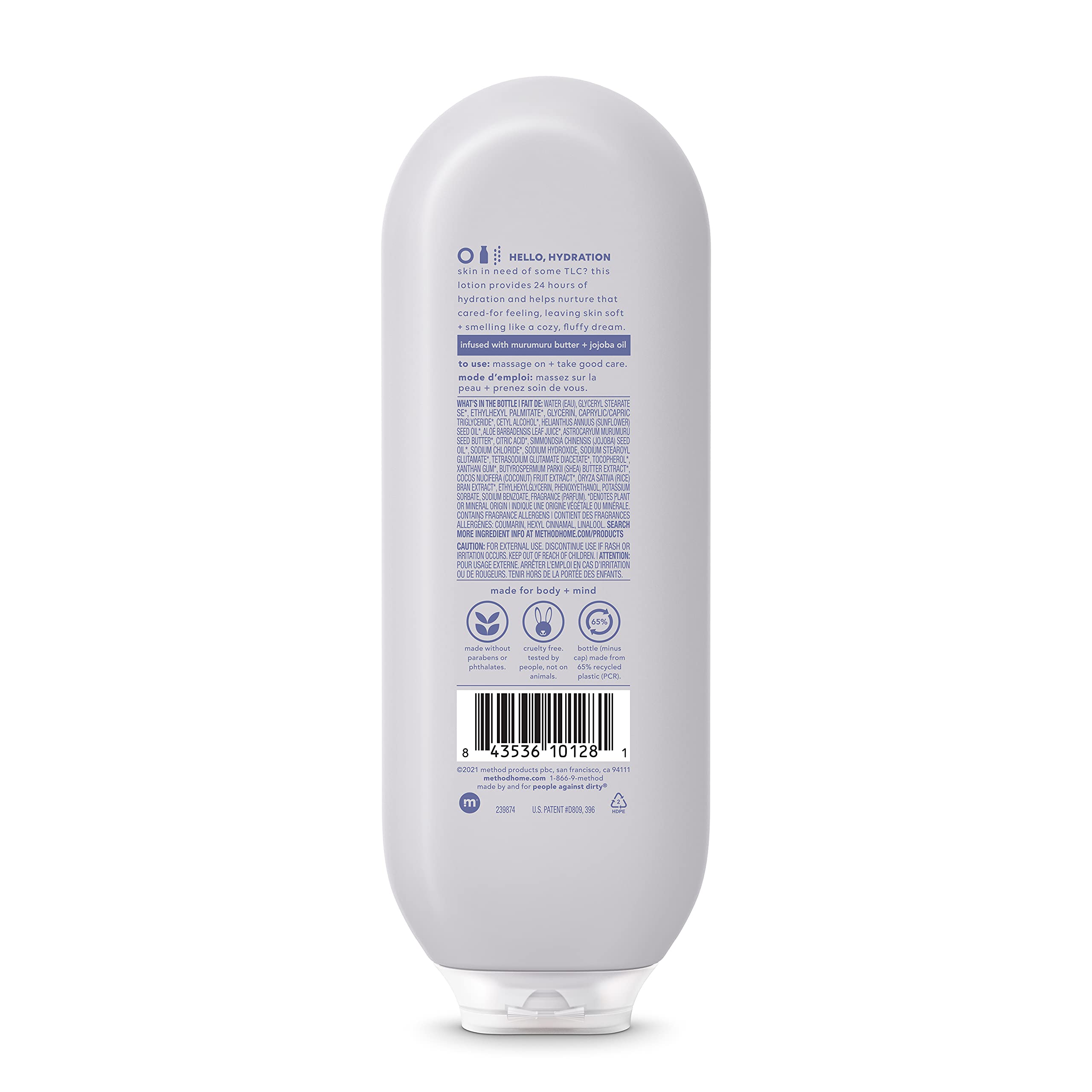 Texture crème de Method Daily Lotion Simply Nourish pour une peau lisse