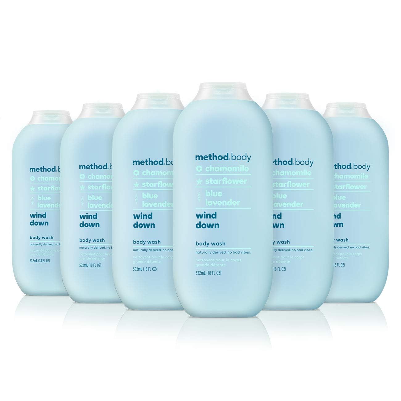 Method Wind Down, bouteille 18 oz, expérience douche relaxante et hydratante
