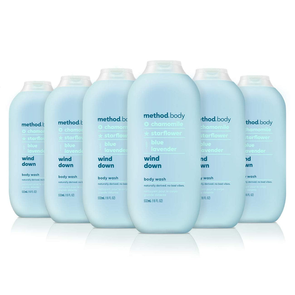 Method Wind Down, bouteille 18 oz, expérience douche relaxante et hydratante