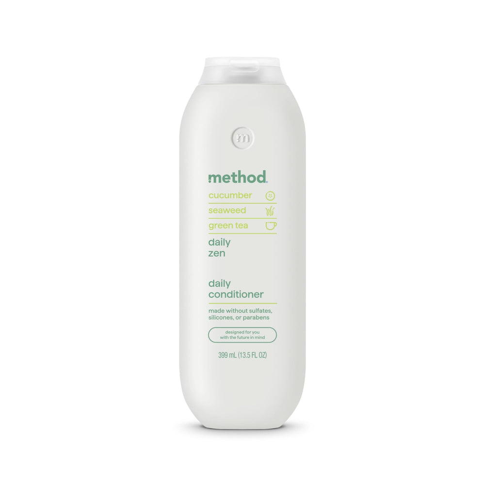 Method Everyday Conditionneur: bouteille zen avec concombre, expérience rafraîchissante.