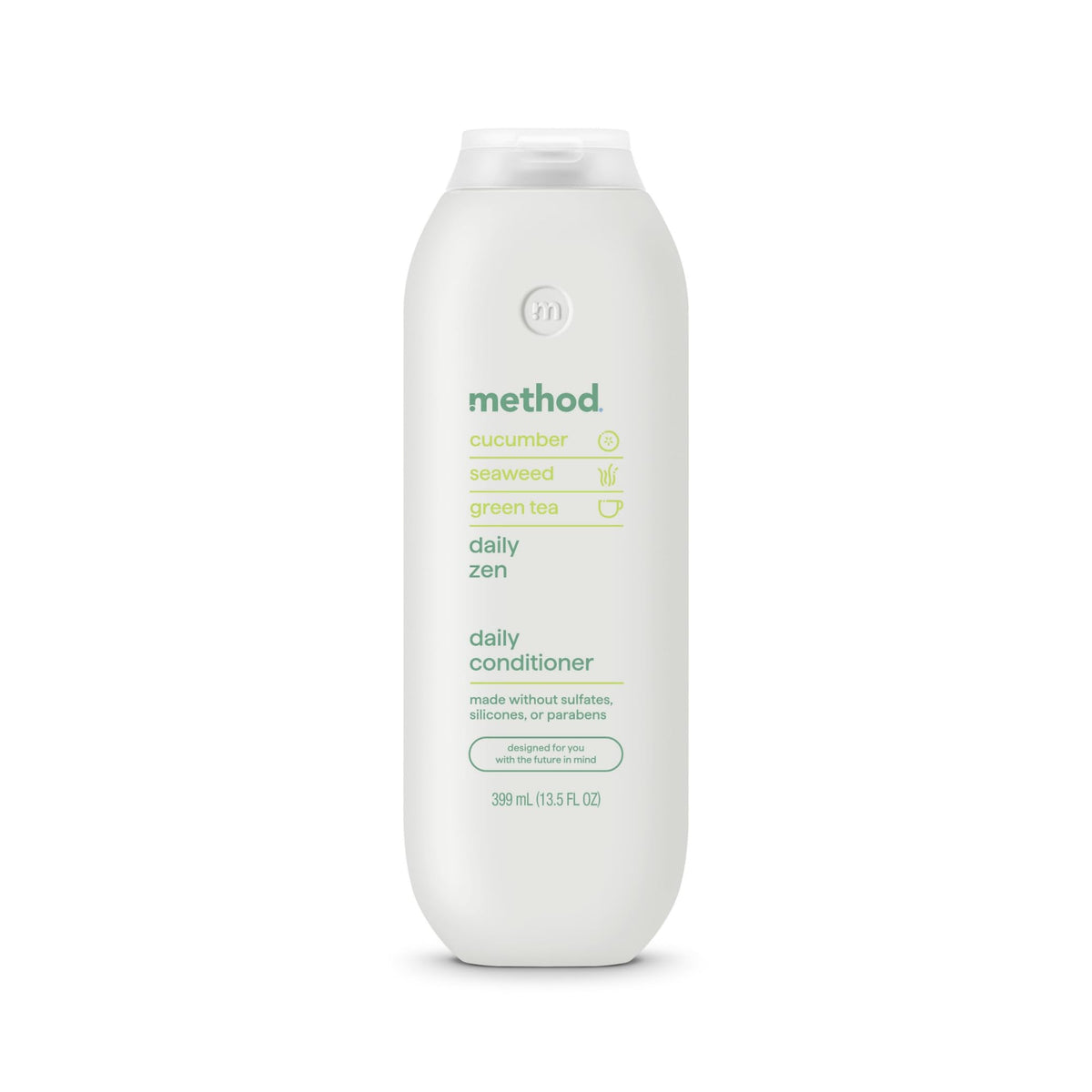 Method Everyday Conditionneur: bouteille zen avec concombre, expérience rafraîchissante.