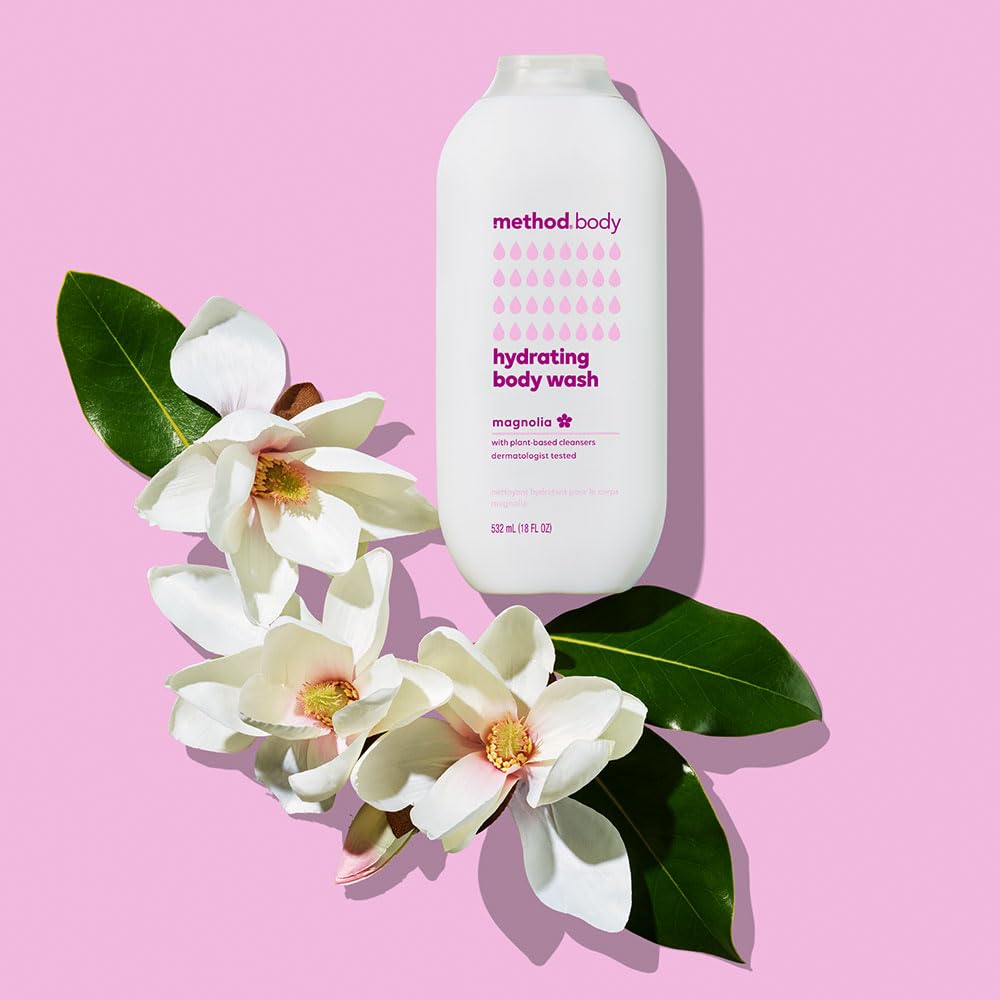Method Magnolia: parfum floral évoquant un jardin d'été pendant la douche.