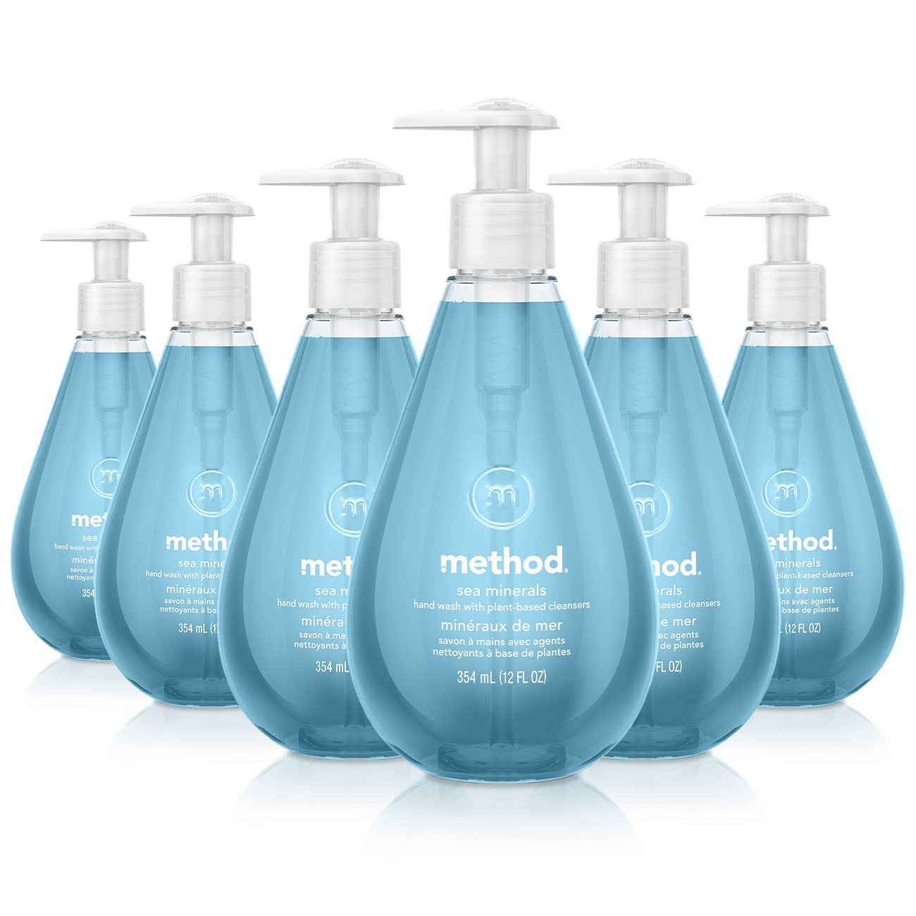 Savon Method Minéraux marins, bouteille sans pompe prête à remplir pour usage quotidien.