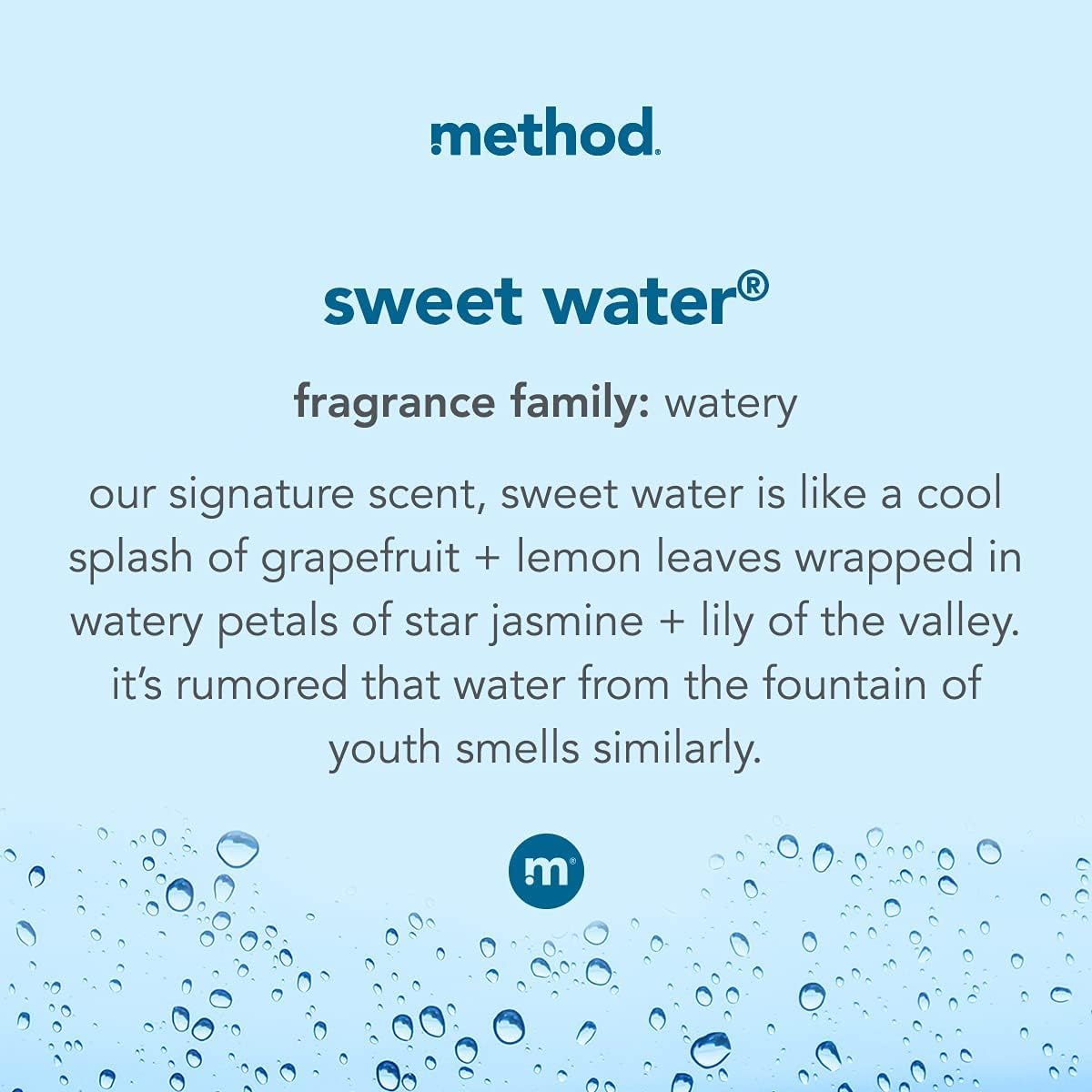 Method Gel Mains Sweet Water – senteur pamplemousse et citron frais