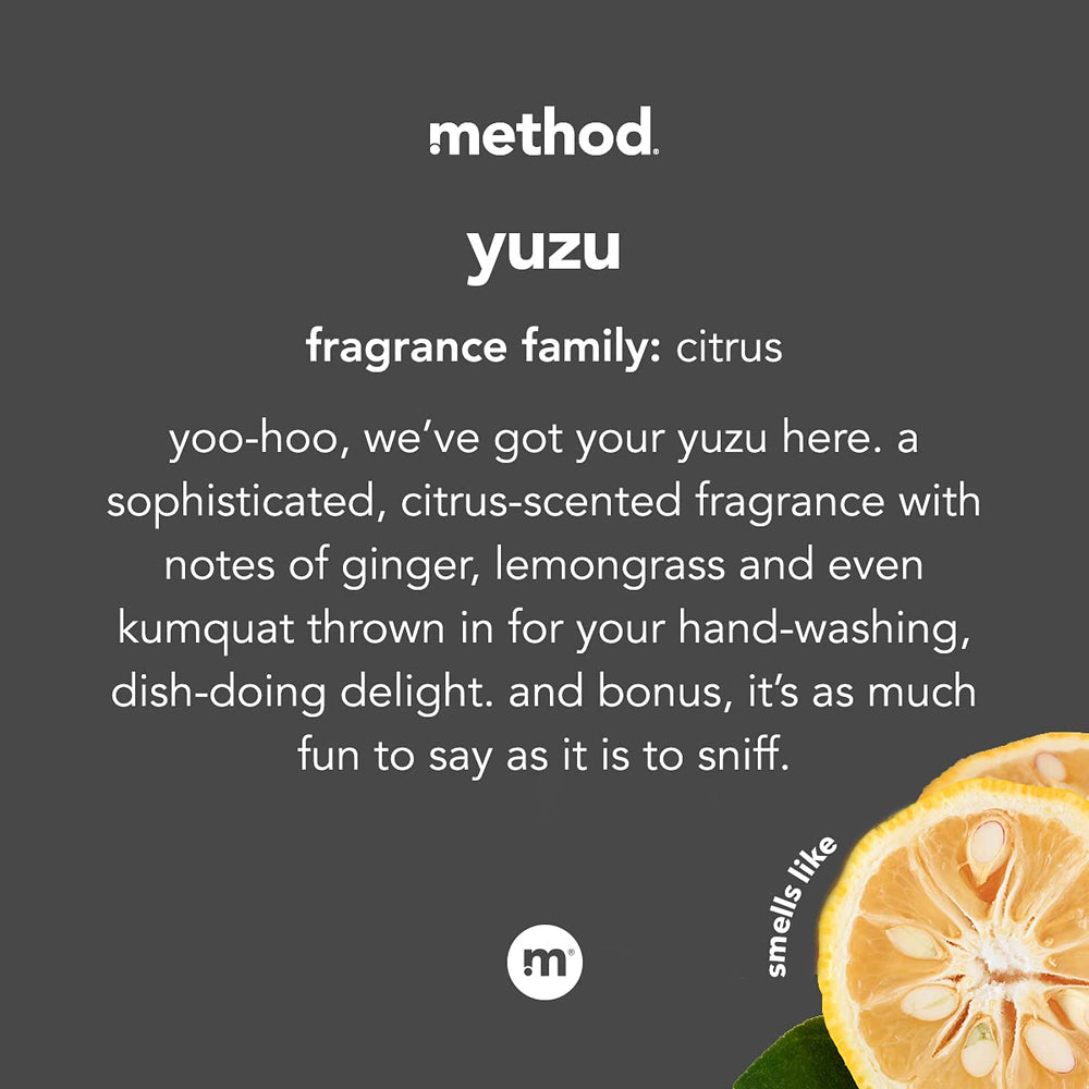 Method Gel Mains Yuzu, flacon posé près de l’évier pour usage quotidien.