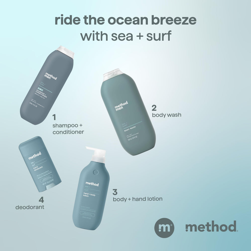 Arôme frais et revitalisant de Method Men Sea + Surf.
