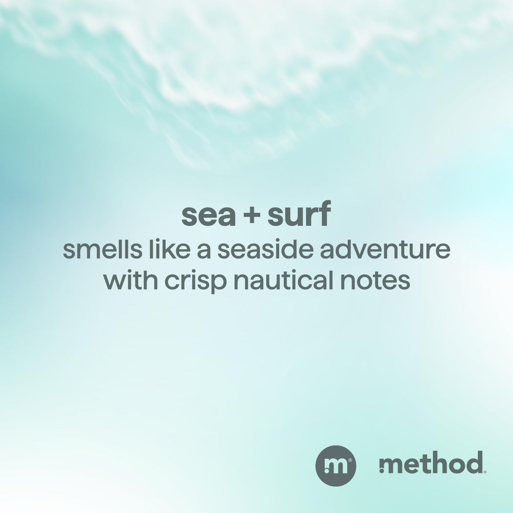 Huiles d’argan et jojoba dans Method Men Sea + Surf nourrissent légèrement.
