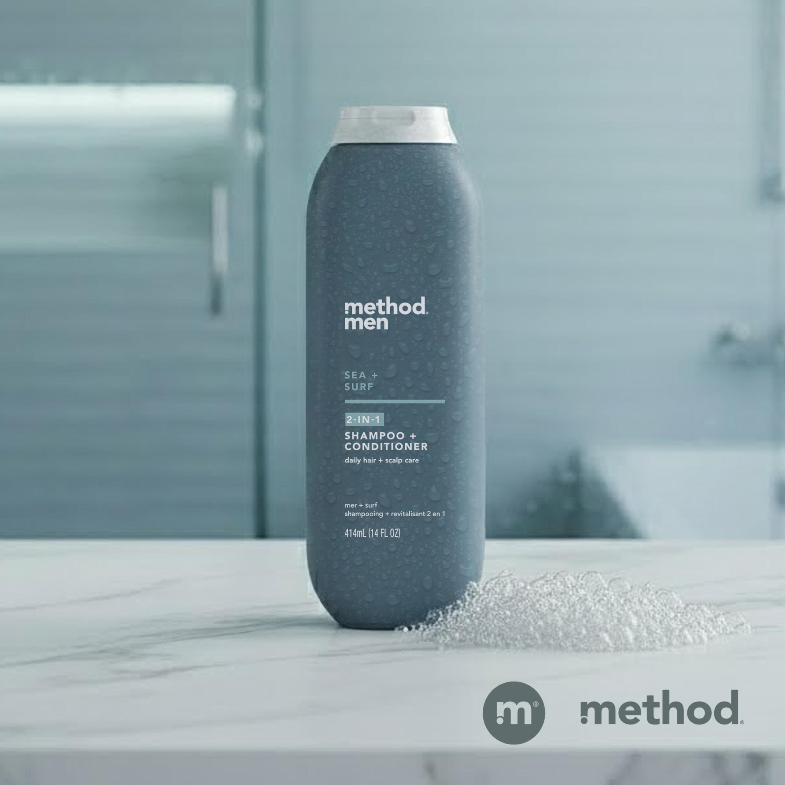 Usage quotidien rapide avec Method Men Sea + Surf.