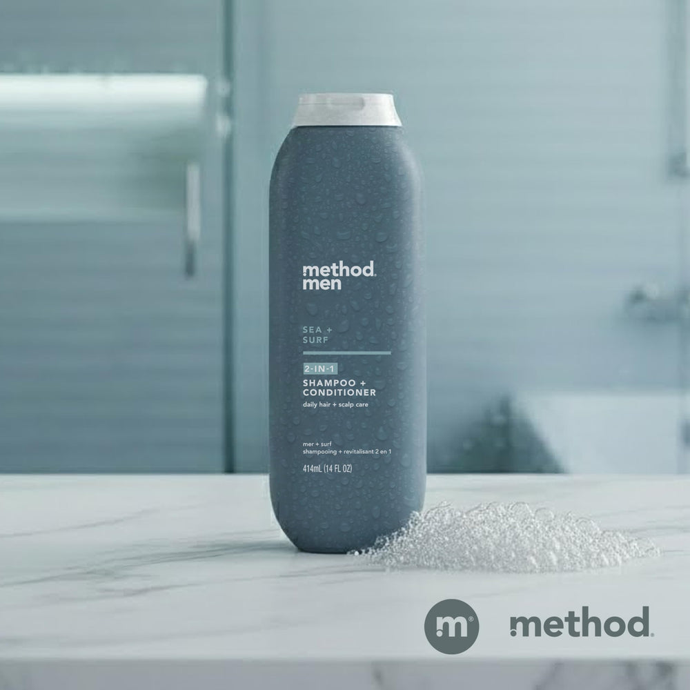 Usage quotidien rapide avec Method Men Sea + Surf.