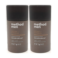 Method Men déodorant sans aluminium, baton cedre-cypres, protection longue durée.