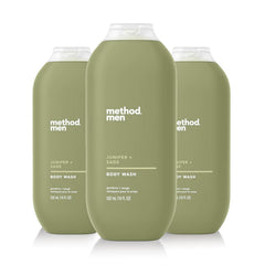 Method Men gel-douche Genievre Sauge — parfum boisé et rafraîchissant pour la douche quotidienne.