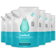 Recharge Method Waterfall pour les mains, format 1 L, réduction plastique.
