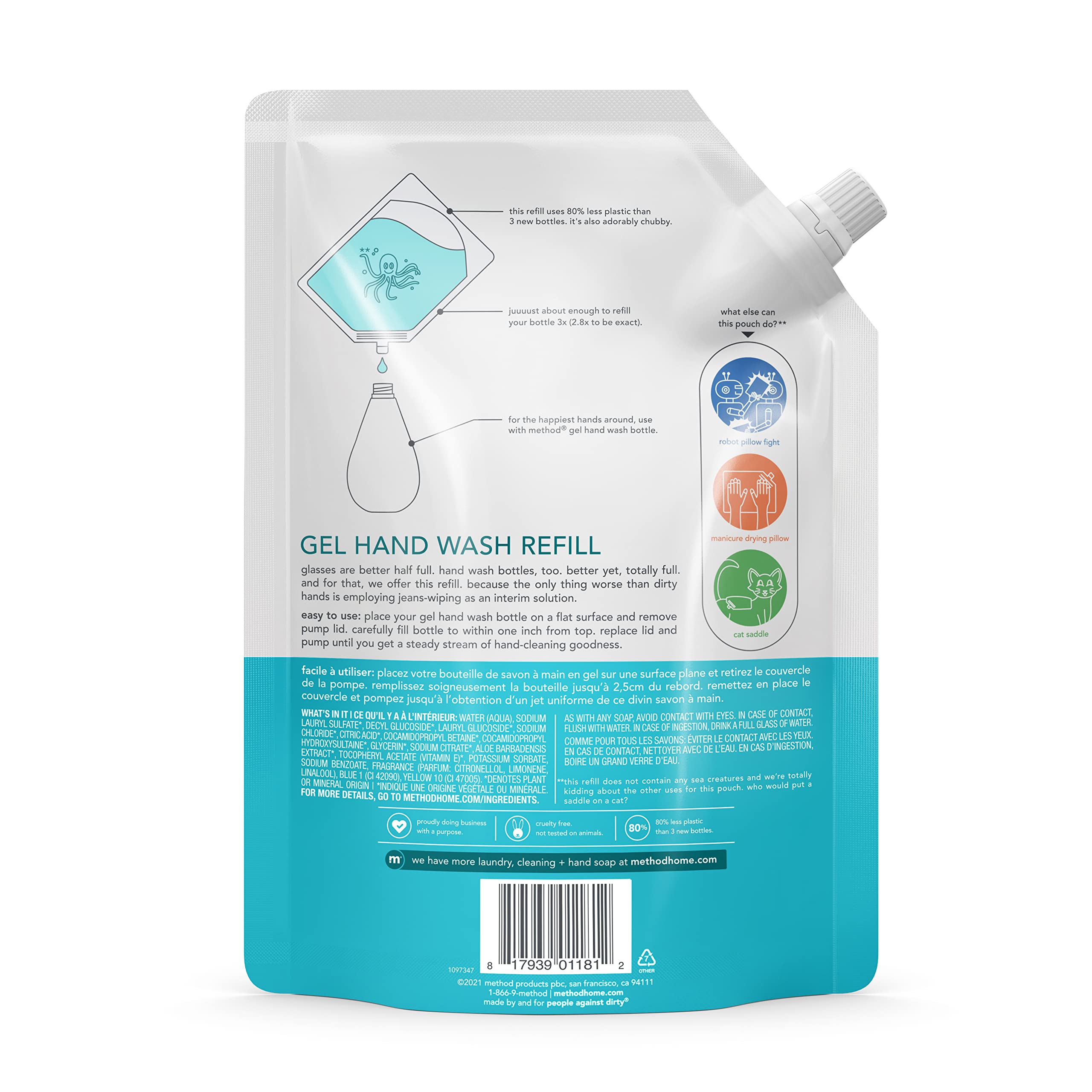 Method Waterfall, parfum délicat qui laisse les mains fraîches.