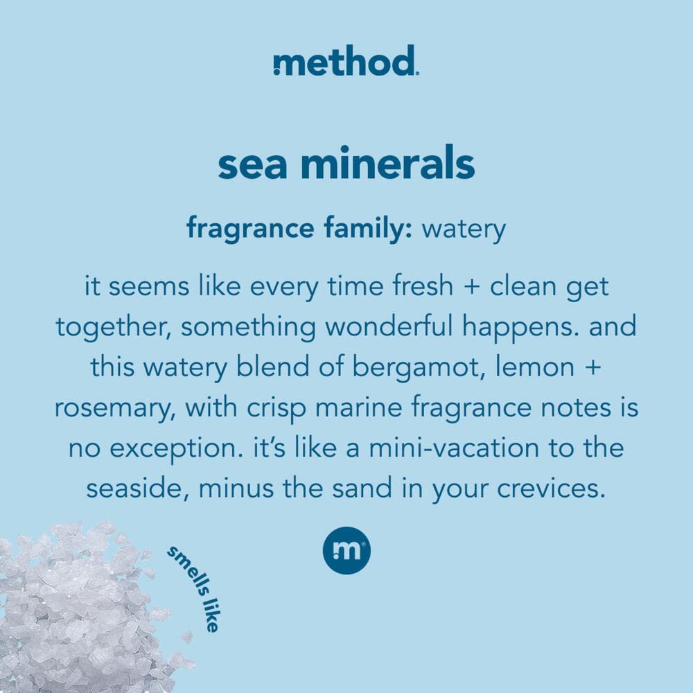 Method Savon Main Mousse Mer Minéral – étiquette claire et ingrédients simples.
