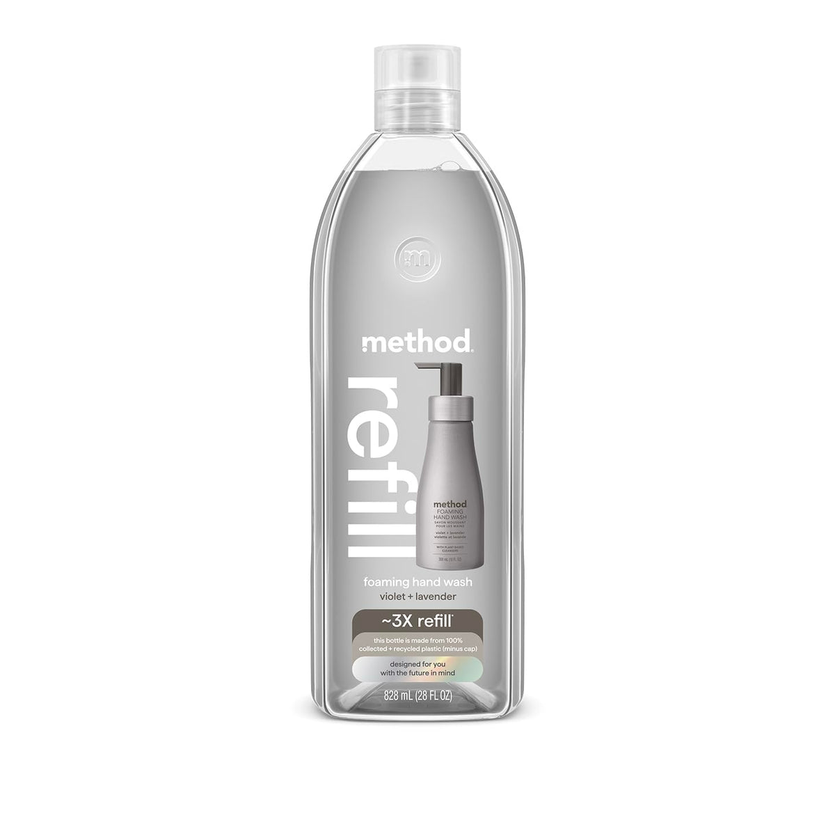 Recharge Method Savon Mousse Violet Lavande 28 oz, pratique et économique pour les mains