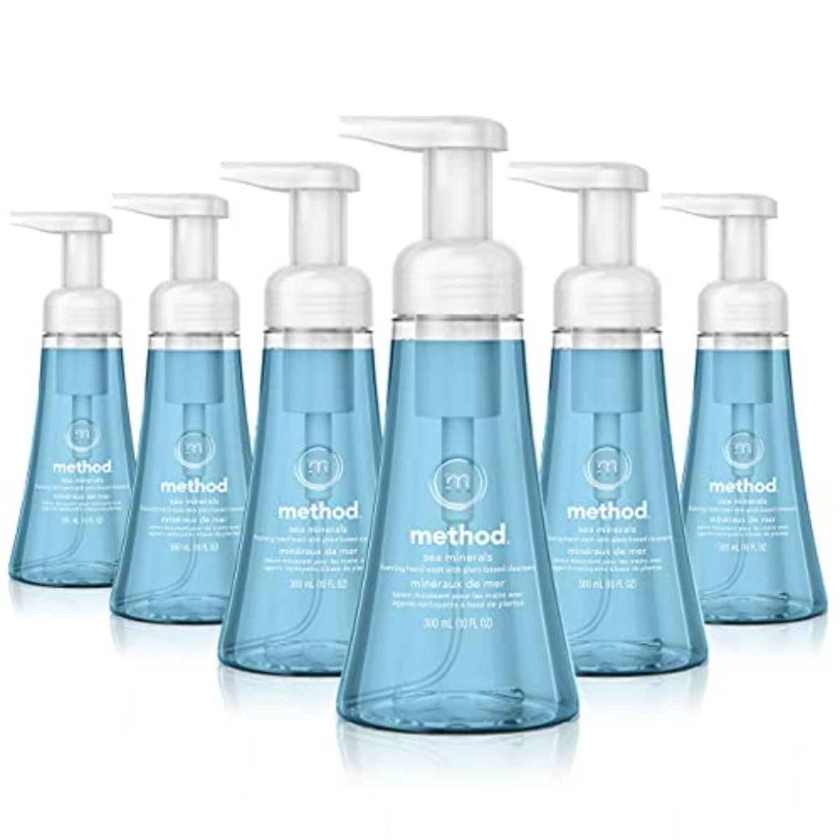Method savon moussant mains mer – bouteille visible pour un lavage quotidien et frais.