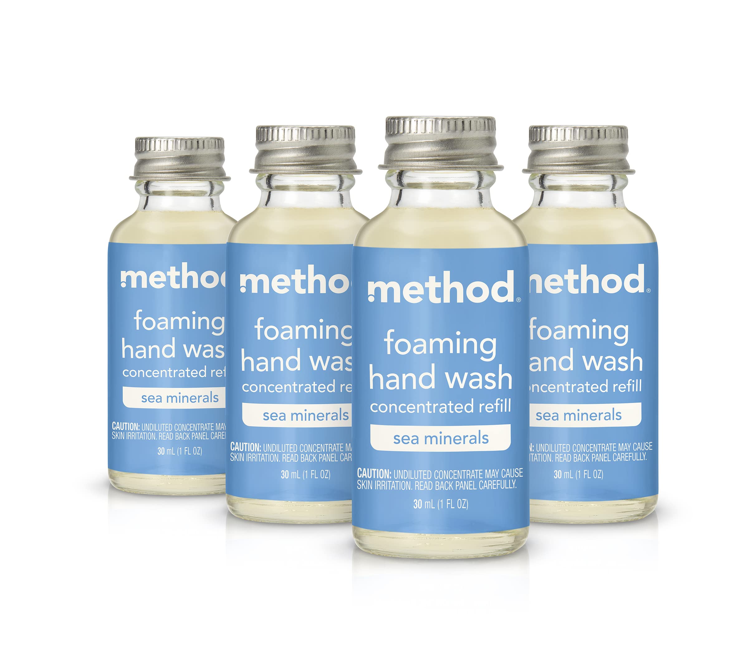 Savon mousse pour les mains Method, refil minéraux marins, dilution facile pour environ 296 ml.