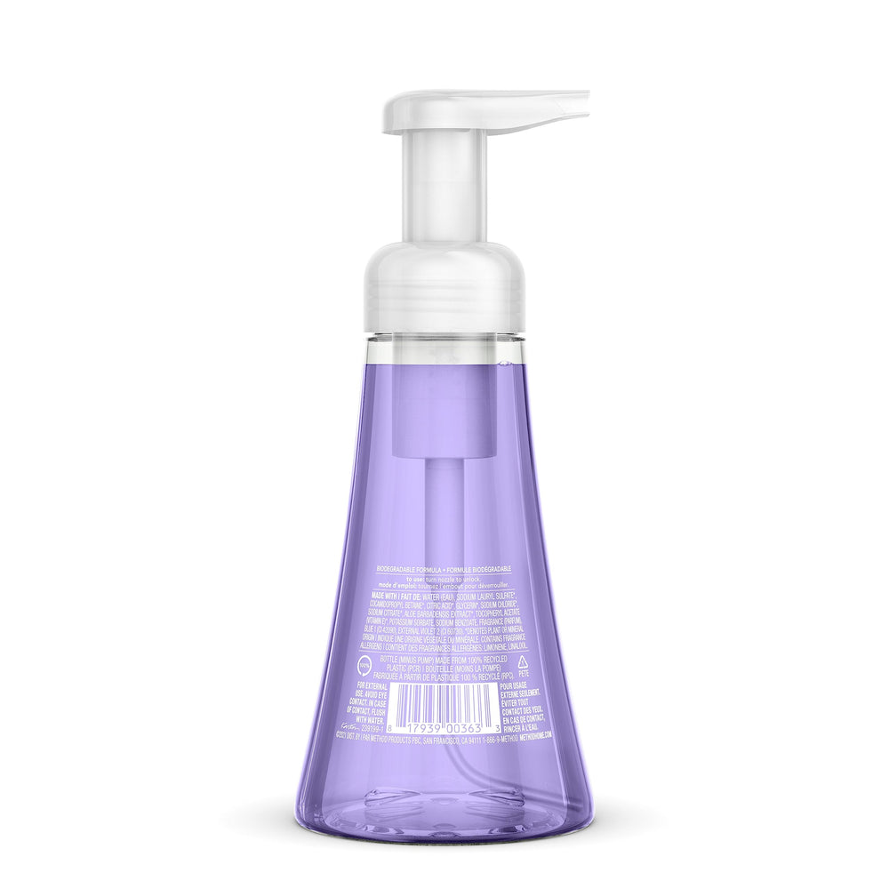 Method Savon Mousse Minéraux Marins, flacon épuré laisse une sensation de fraîcheur et d'hygiène.