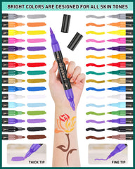 Marqueur Metker tatouage, couleurs vives pour motifs lumineux
