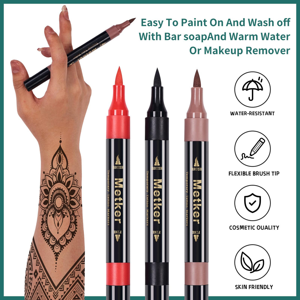 Metker pochoirs tatouage 77 grands pour designs variés