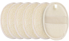 METLUCK éponges loofah naturelles pack 6 pour nettoyage en douceur.
