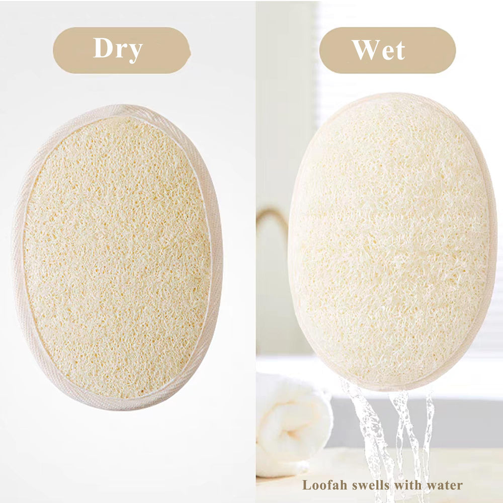Texture naturelle du loofah METLUCK pour exfoliation en profondeur.