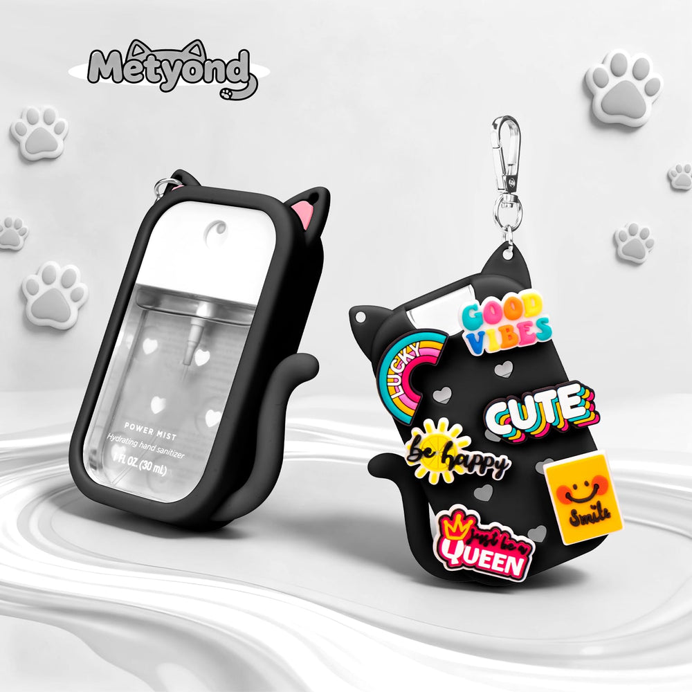Etui à accrocher sac, pratique et chic pour chat noir.