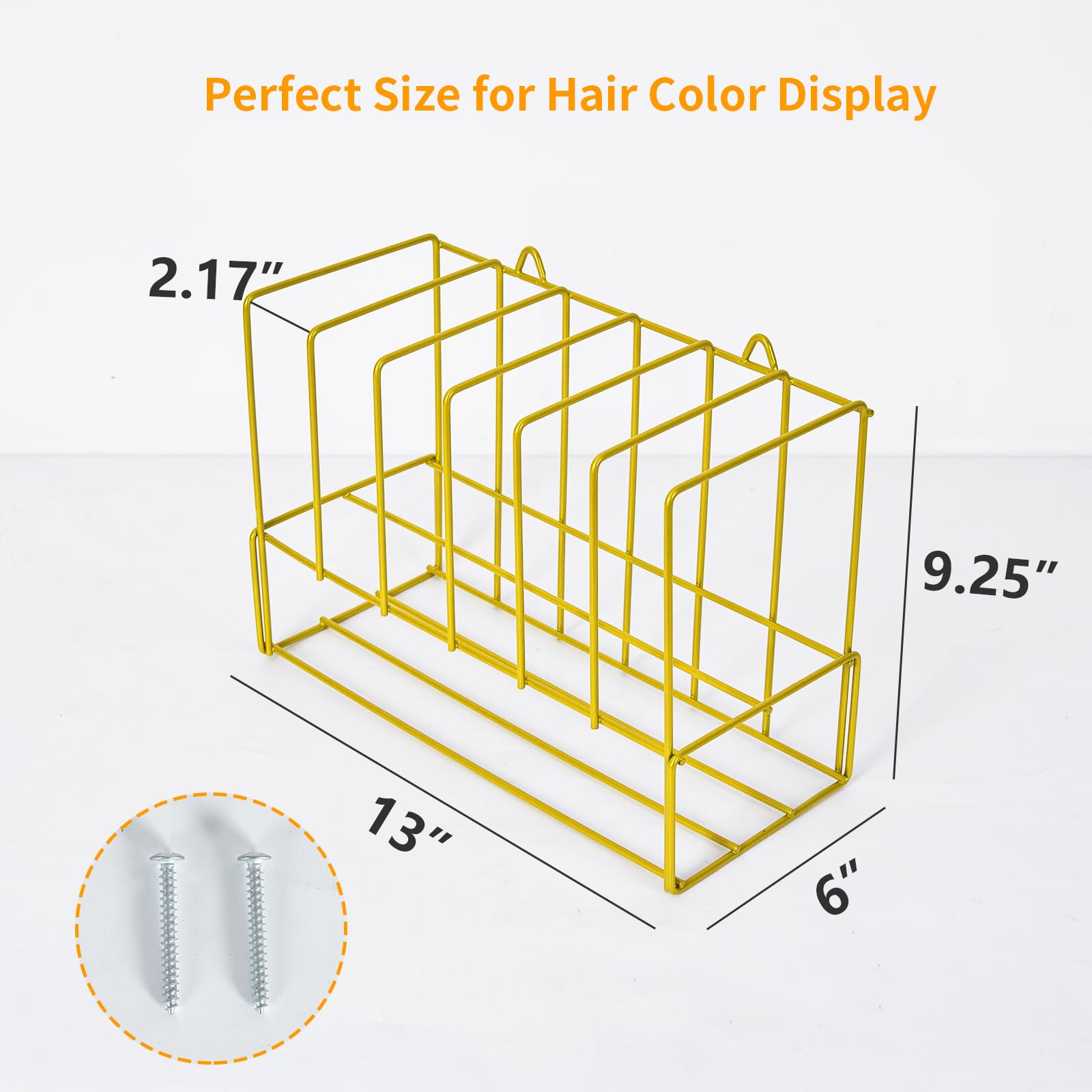 Meudid étagère couleur cheveux en métal, compartiments faciles d'accès pour les teintes.